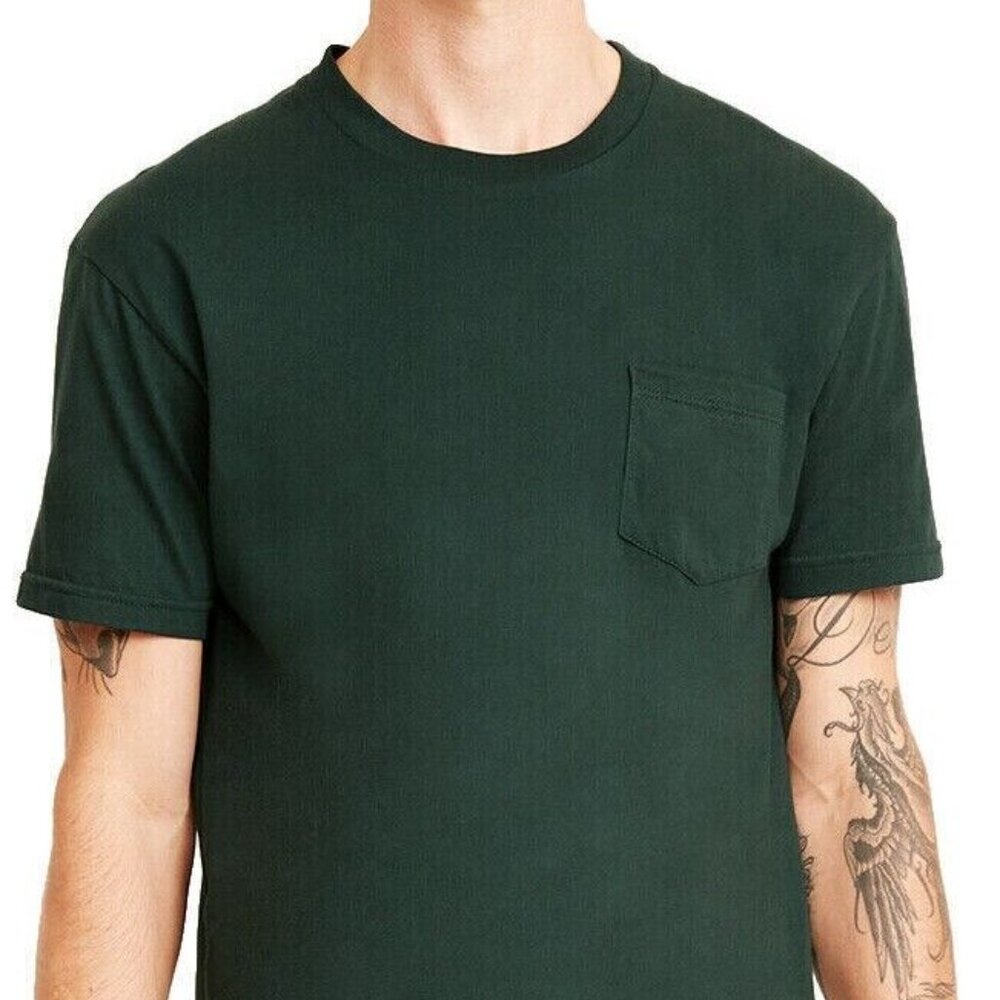 Mens 3 PACK- T Shirts- Next Level  Pocket Tees NEW 100% Cotton Style ##3605